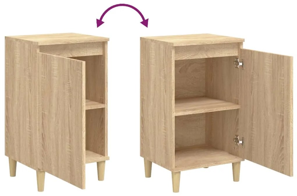 Mesas de cabeceira 2 pcs derivados de madeira carvalho sonoma