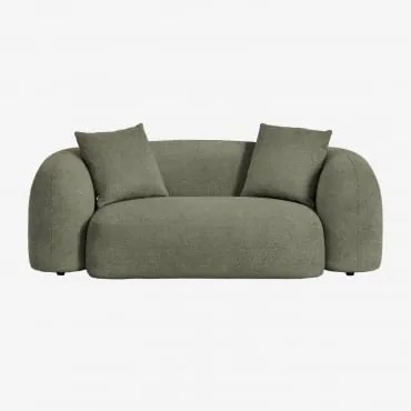 Sofá Coco 2 Lugares Em Chenille Tecido Chenille Verde Sálvia - Sklum