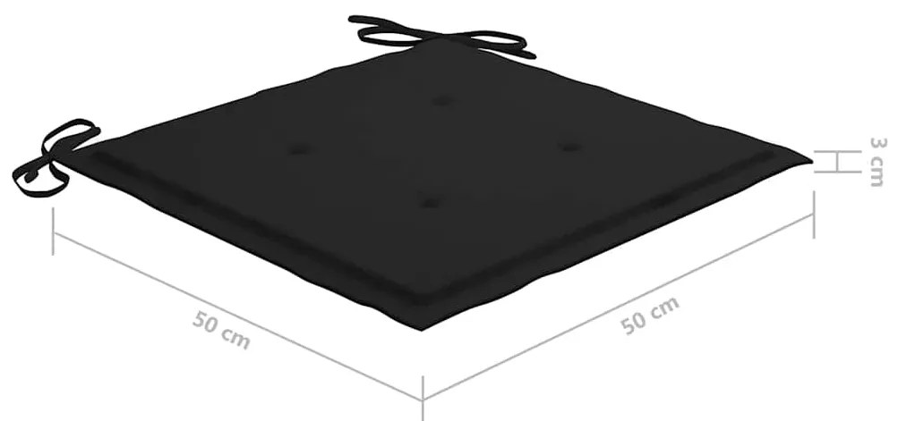 Cadeiras de jardim com almofadões 2 pcs acácia maciça