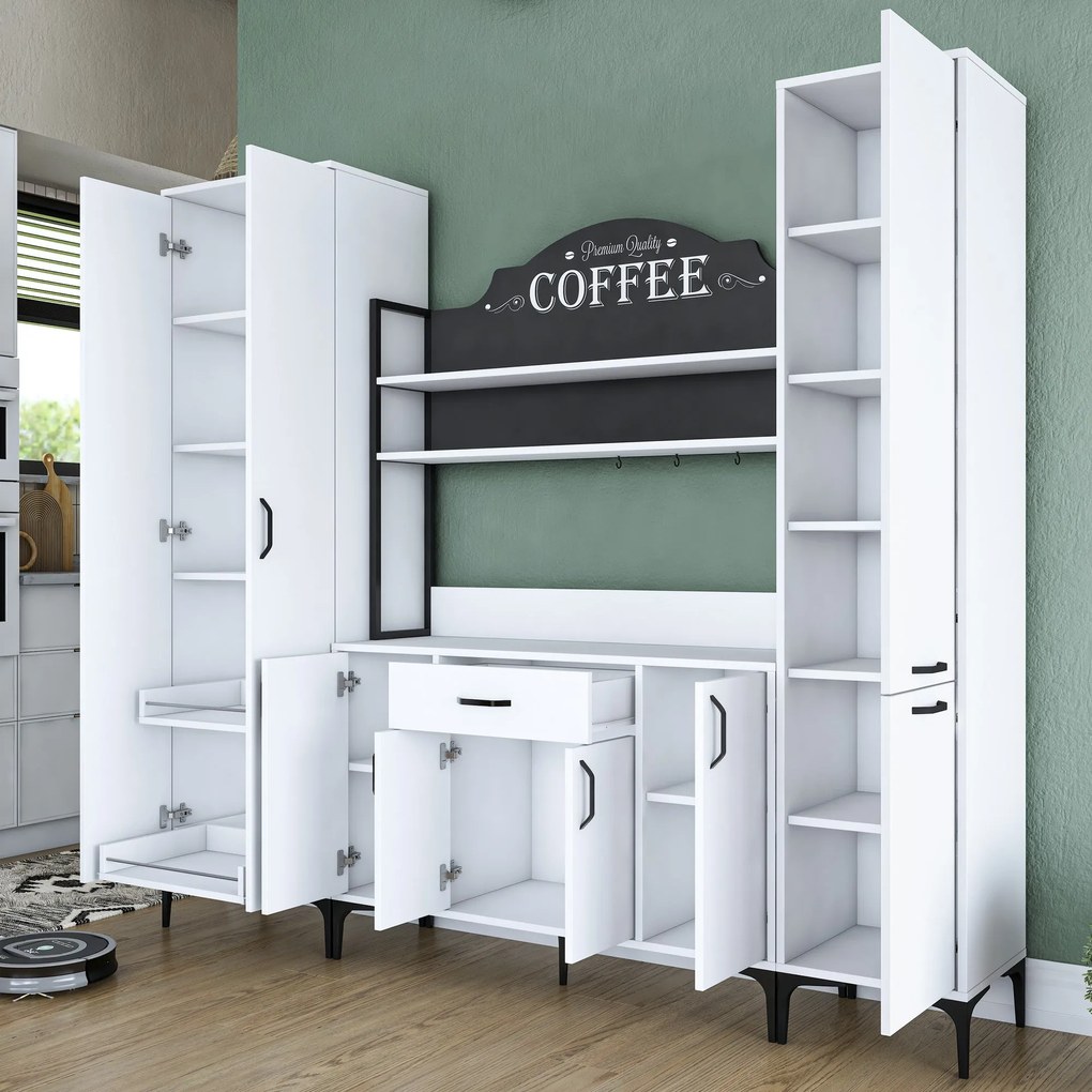 Armário Multiusos JE150 – Branco – 220x198,6x40 cm