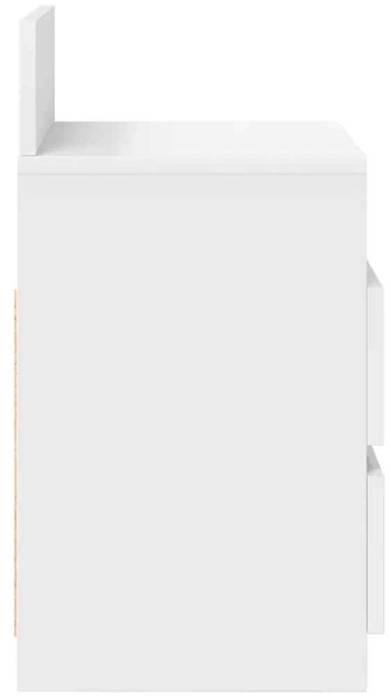Mesas de cabeceira 2 pcs com 2 gavetas 40x33x60 cm branco