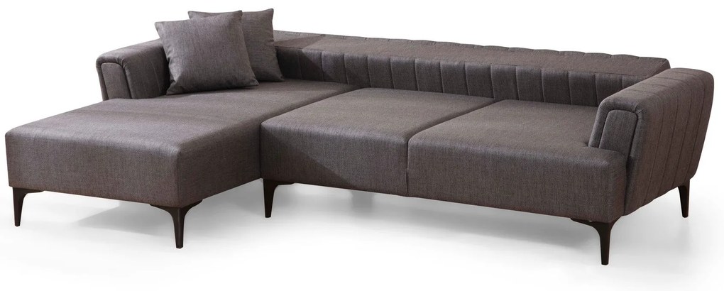 Sofá-cama de canto Hamlet – Cinzento Escuro – 140x270 cm