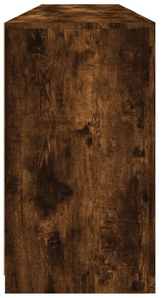 Aparador com luzes LED 162x37x67 cm carvalho fumado