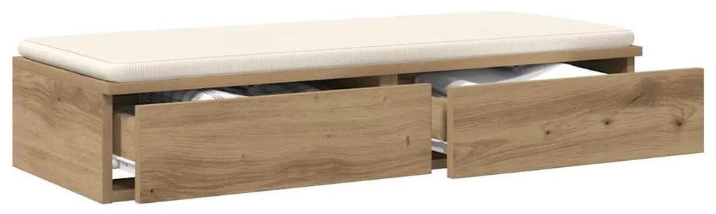 gavetas vidaXL Artisan Carvalho 80x36,5x16,5 cm em Madeira de Engenhar