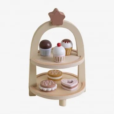 Expositor De Doces Em Madeira Vanili Kids Cores Naturais - Sklum