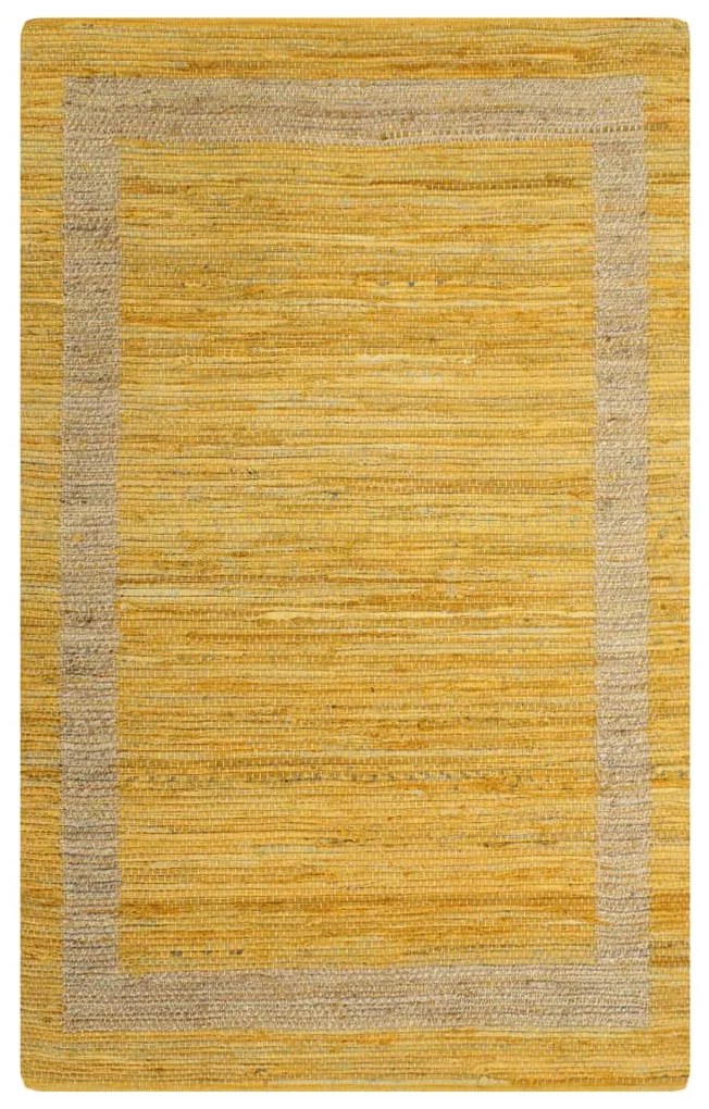 133733 vidaXL Tapete artesanal em juta amarelo 160x230 cm