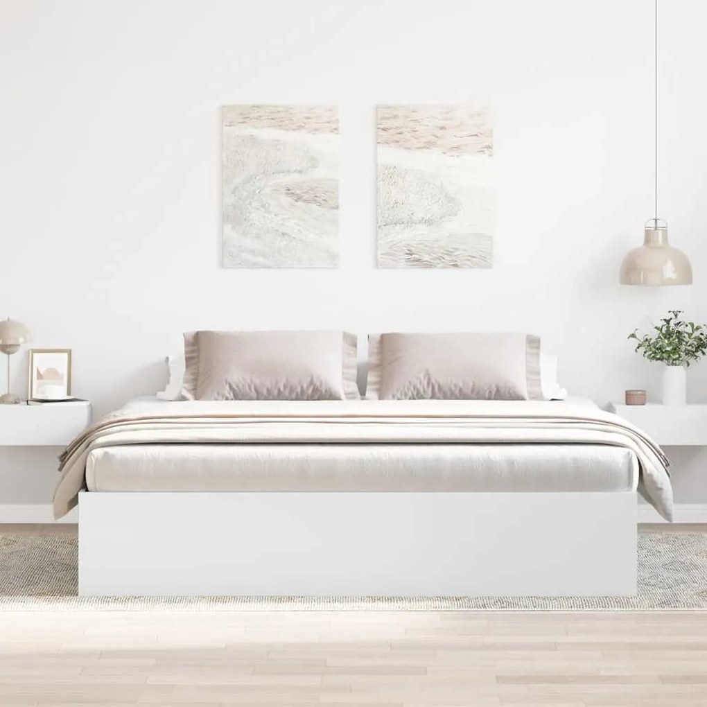 Estrutura de cama super king size 180x200 cm branco