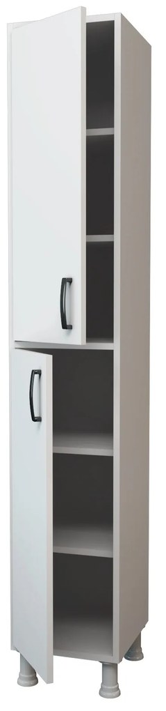 Armário de Casa de Banho "Caldas" - Branco - 33.3x191x35.8cm - Design