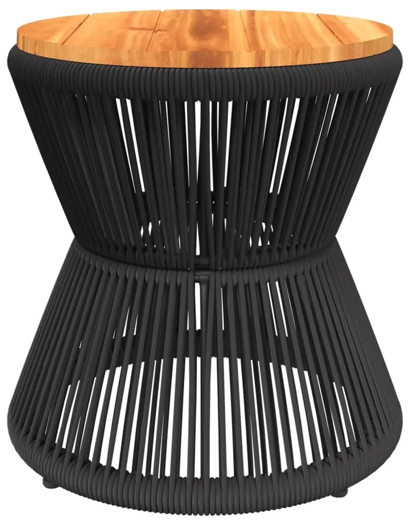 Mesa de centro com base de arame Ø 45x44 cm acácia maciça
