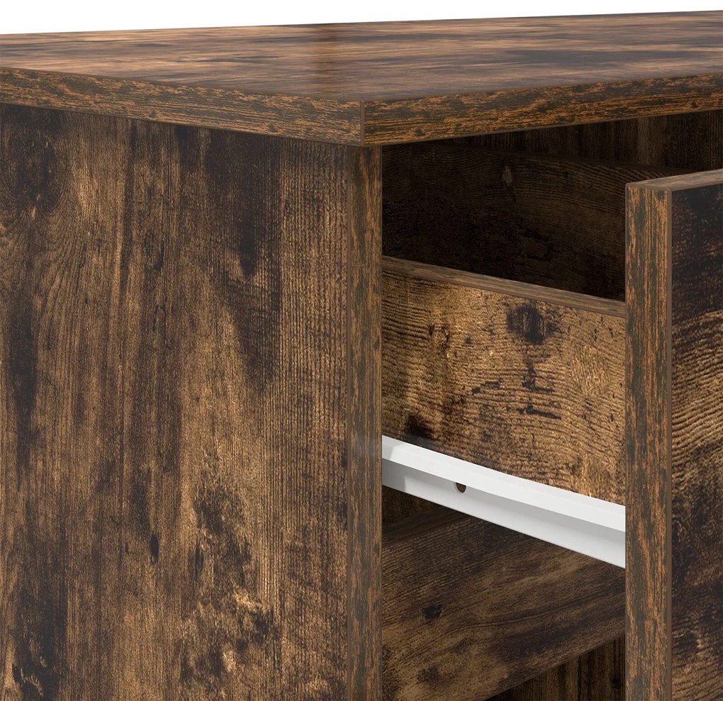 Mesa vidaXL Carvalho Defumado 140x49x76 cm Madeira de Engenharia