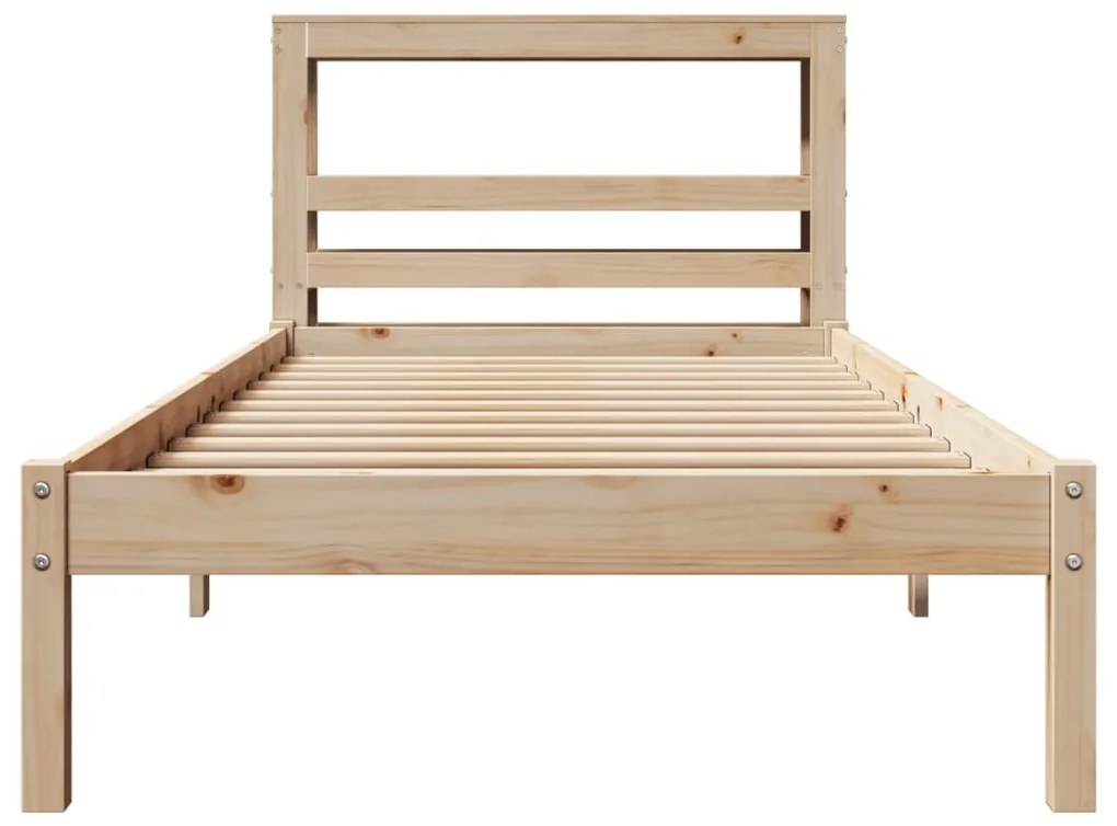 Cama sem colchão 90x200 cm madeira de pinho maciça