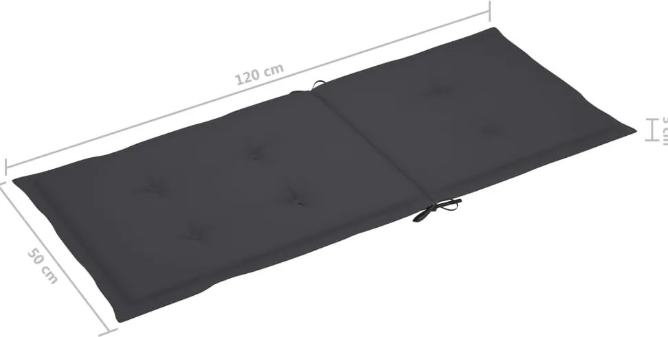 Cadeiras jardim reclináveis c/ almofadões 4 pcs acácia maciça