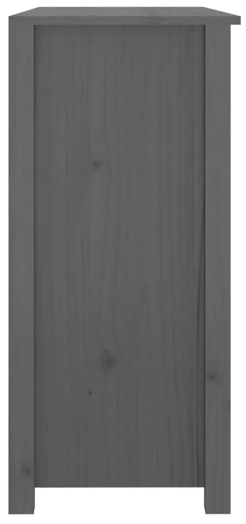 Aparador 100x35x74 cm madeira de pinho maciça cinzento