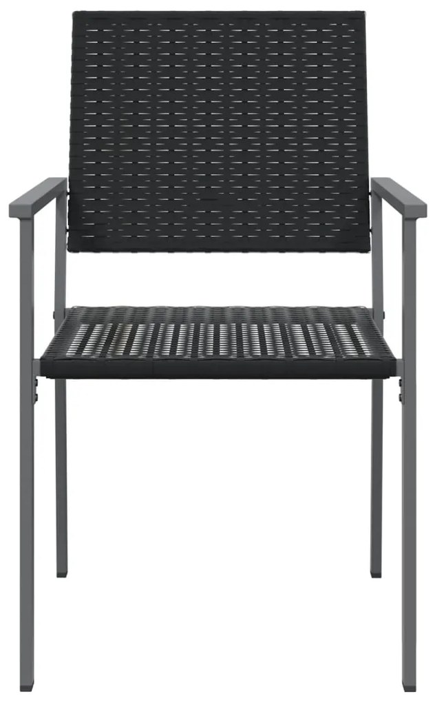 Cadeiras jardim 4 pcs 54x62,5x89 cm vime PE preto