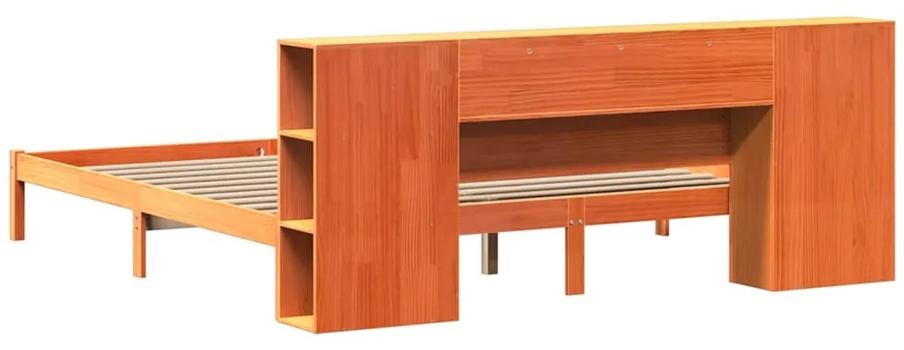 Cama com estante sem colchão 200x200 cm pinho maciço