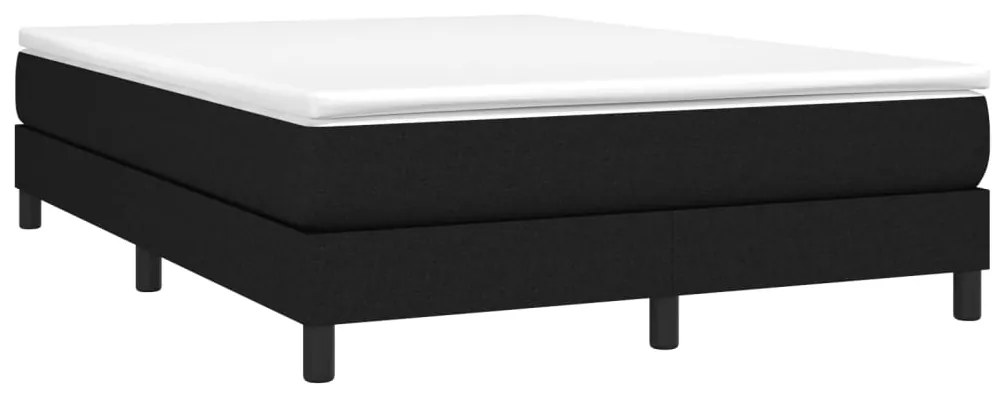 Estrutura de cama sem colchão 140x200 cm tecido preto