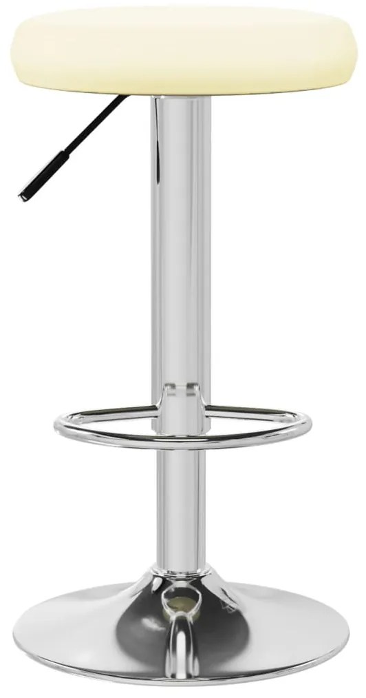 Bancos de bar 2 pcs couro artificial cor creme