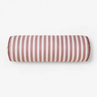 Cilindro Almofada 15x50 Cm Em Tecido Somália Branco Gardenia - Terracota - Sklum
