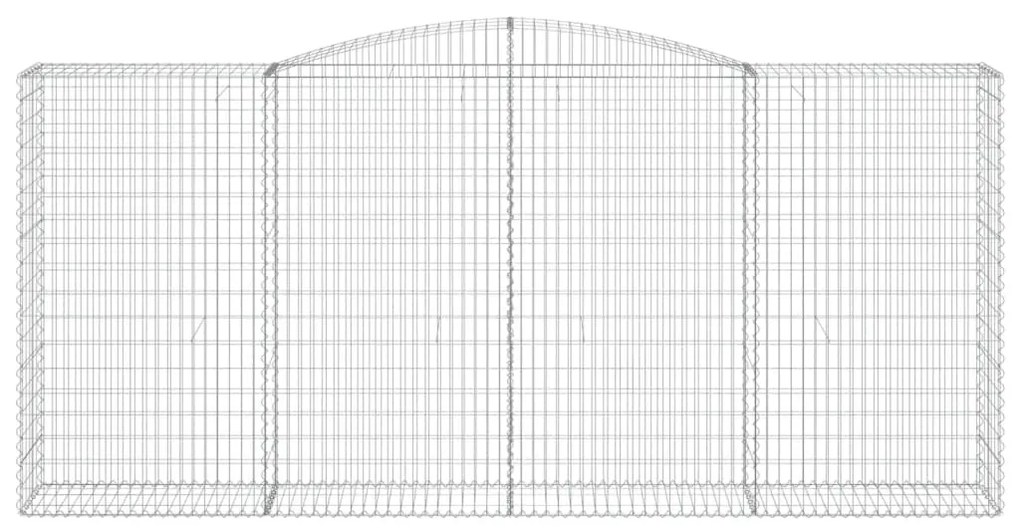 Cestos gabião arqueados 2pcs 400x50x180/200cm ferro galvanizado