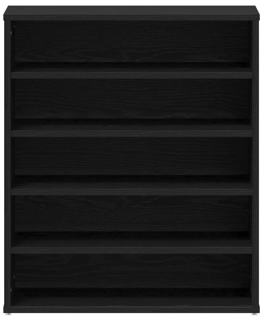 Armário para Sapatos vidaXL Preto Carvalho 60x35x70 cm em Madeira Deri