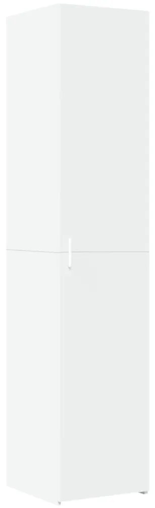 Armário de arrumação estreito derivados de madeira branco