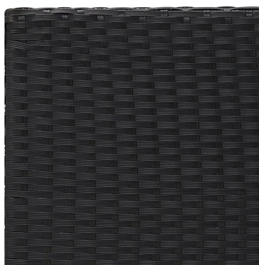 Mesa de apoio 55x45x49 cm vime PE preto
