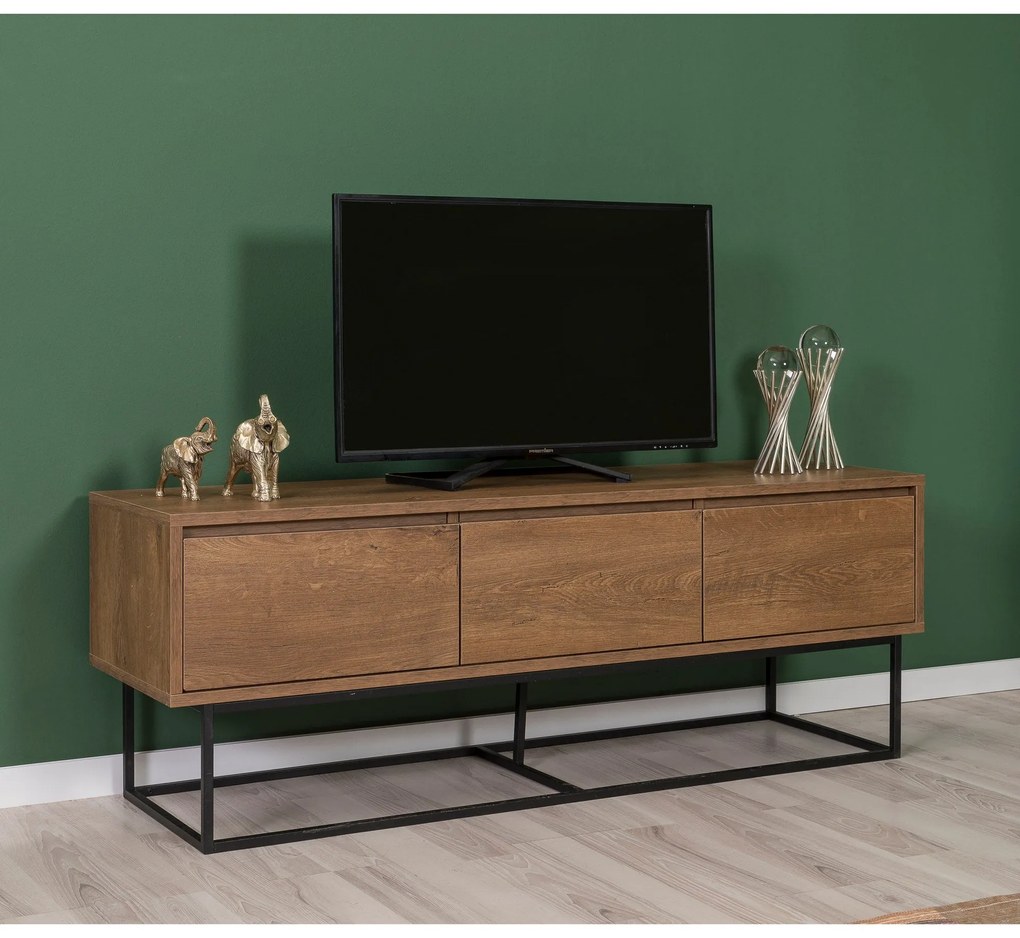 Conjunto de Mobiliário de Sala de Estar Laxus – Noz Preta – Unidade de