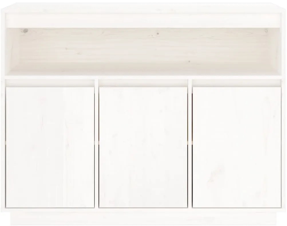 Aparador 104,5x34x80 cm madeira de pinho maciça branco
