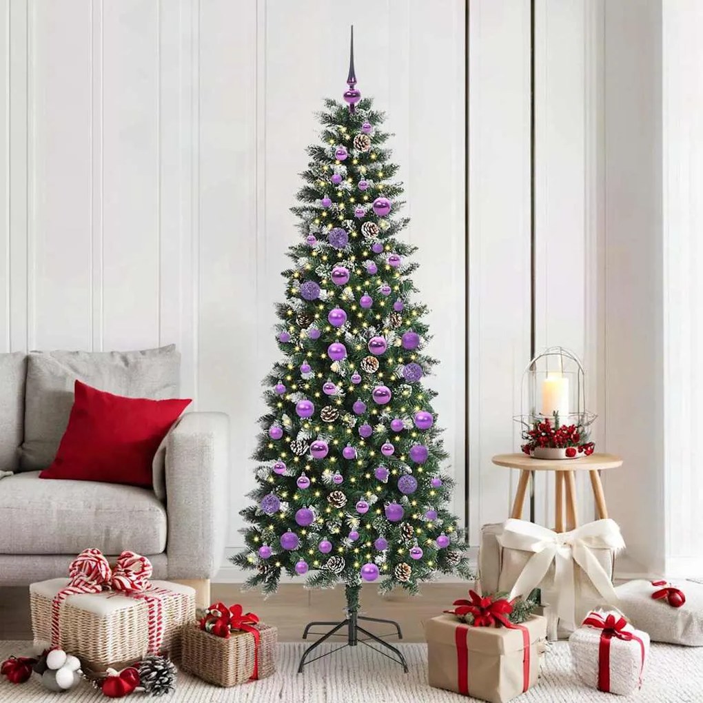 vidaXL Árvore de Natal Artificial Verde 180 cm PVC, Plástico e Aço