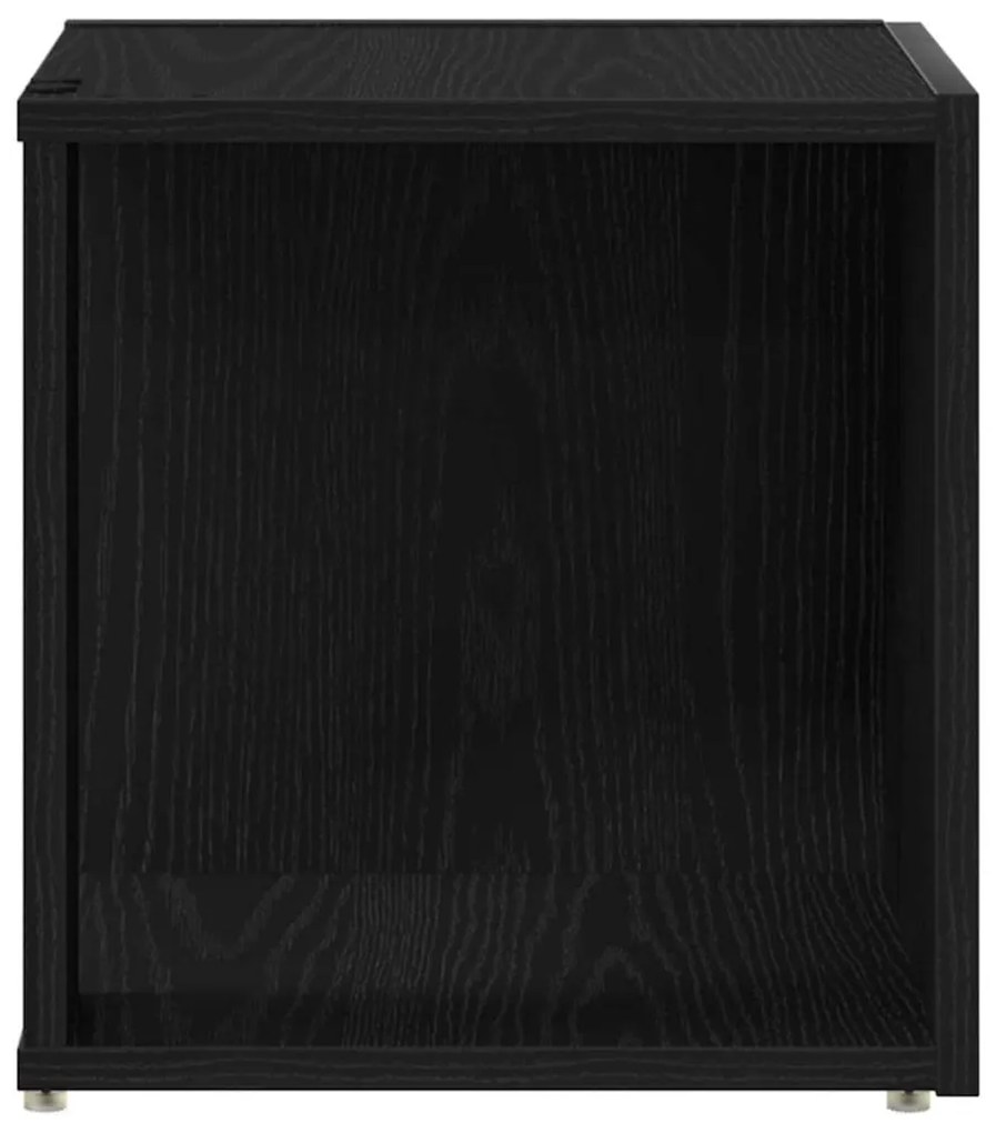 Mesa Lateral vidaXL Madeira de Carvalho Preta 33x33x34,5 cm em Madeira