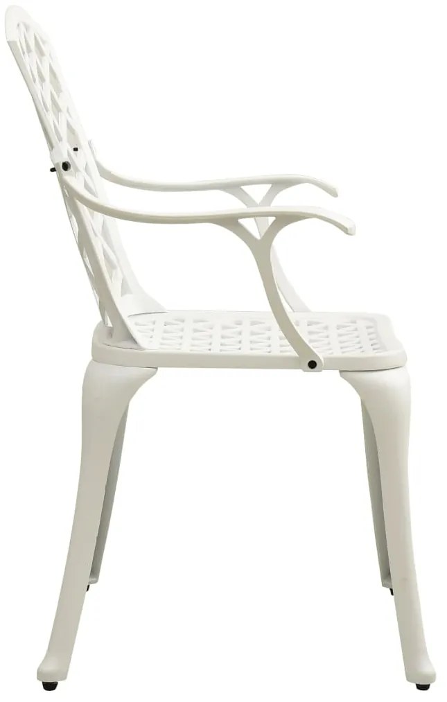3 pcs conjunto de bistrô alumínio fundido branco