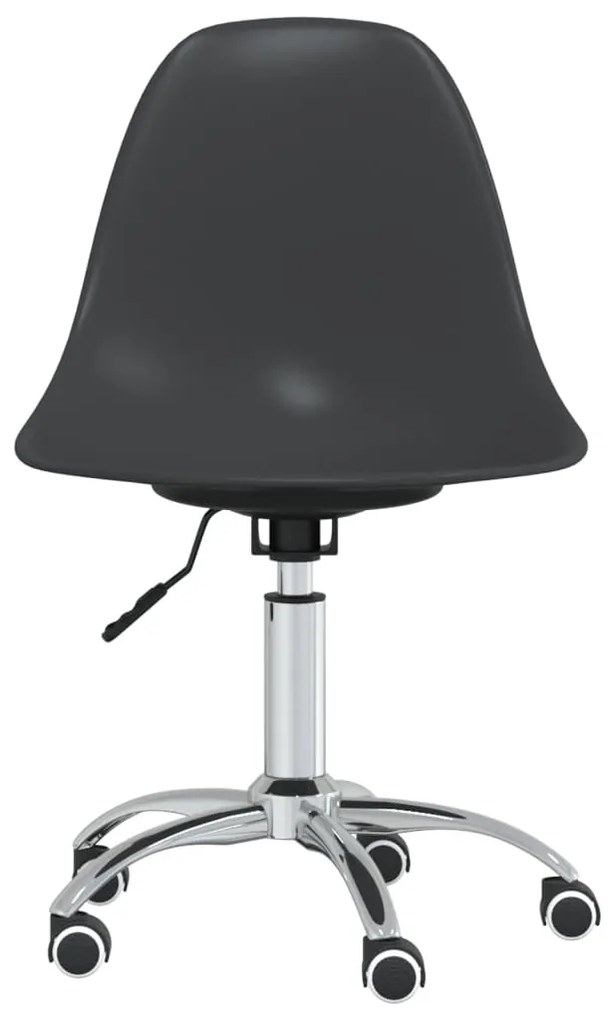 Cadeiras de jantar giratórias 2 pcs PP cinzento-claro