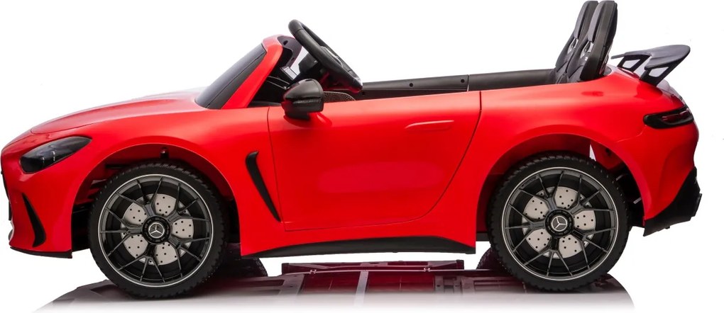 Carro elétrico para Crianças 24V, 2 Lugares, 4x4 Mercedes-Benz GT63 AMG, Rodas de espuma EVA, assento Couro ecológico Vermelho