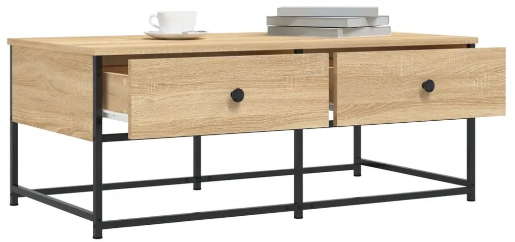 Mesa de centro 100x51x40 cm derivados madeira carvalho sonoma