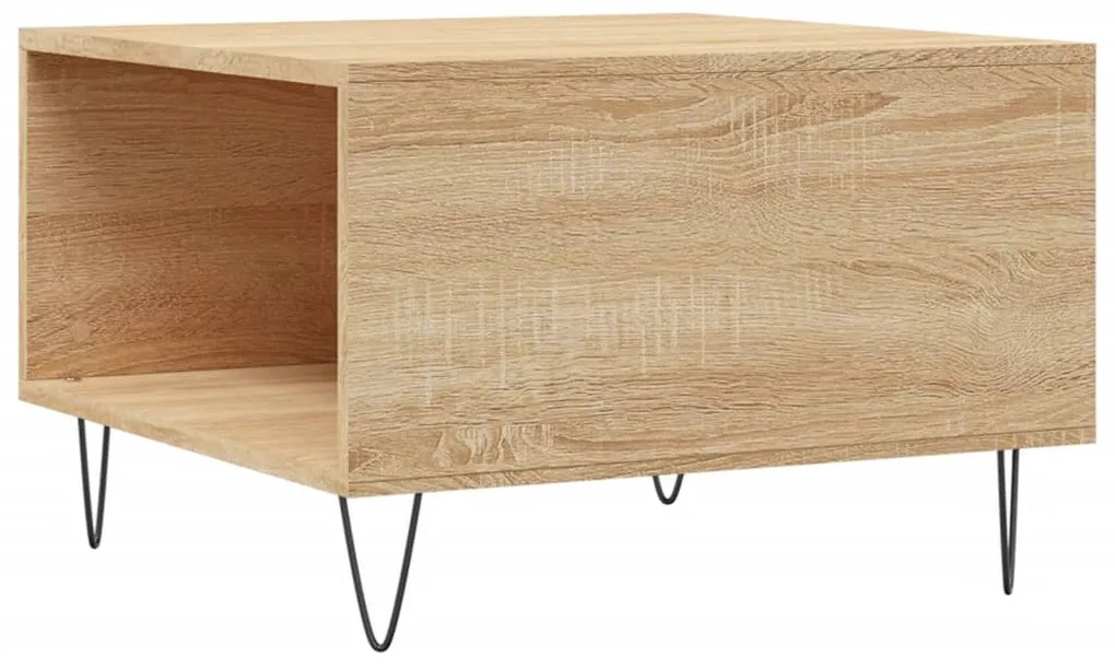 Mesa de centro 55x55x36,5 cm derivados madeira carvalho sonoma