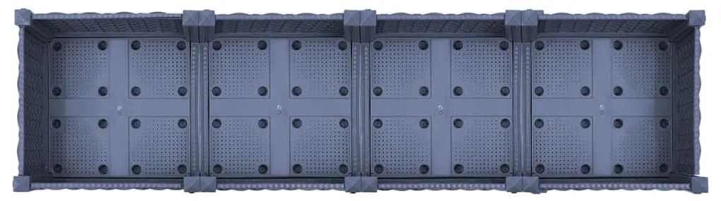 Canteiro elevado 160x40x23 cm polipropileno