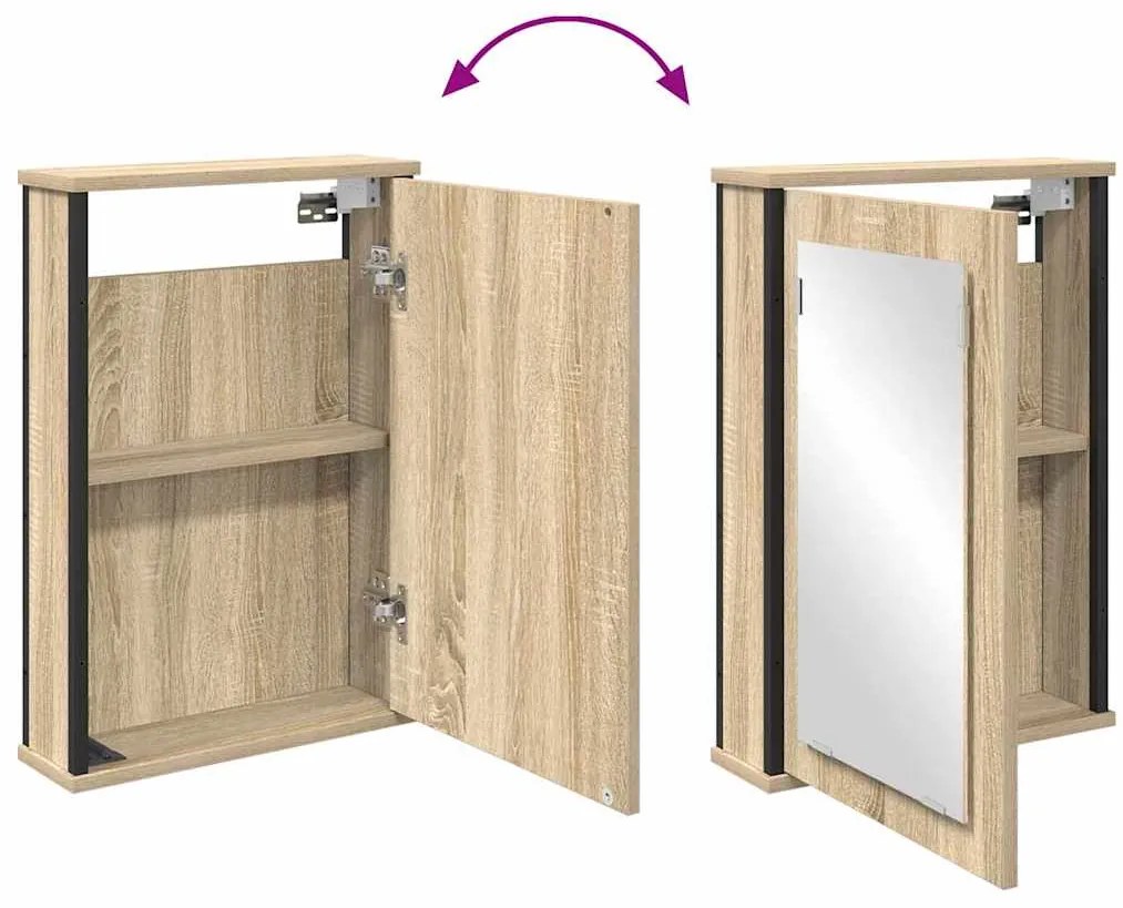 Conjunto de Móveis para Banheiro 4 pcs Carvalho sonoma