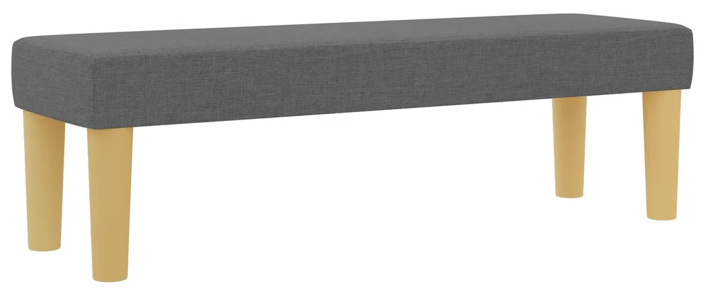Cama Box com Colchão e Banco Cinza Escuro 120x190 cm Tecido
