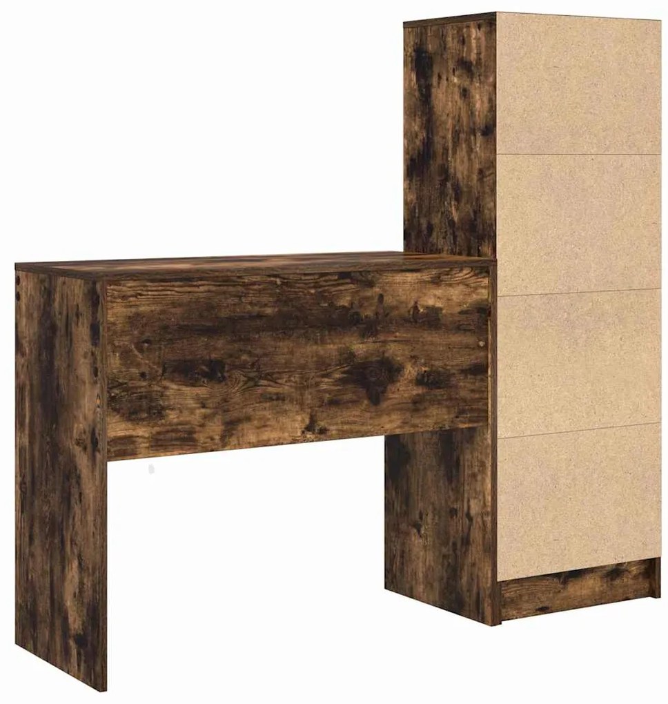 mesa com Armazenamento Carvalho Fumado Madeira Derivada