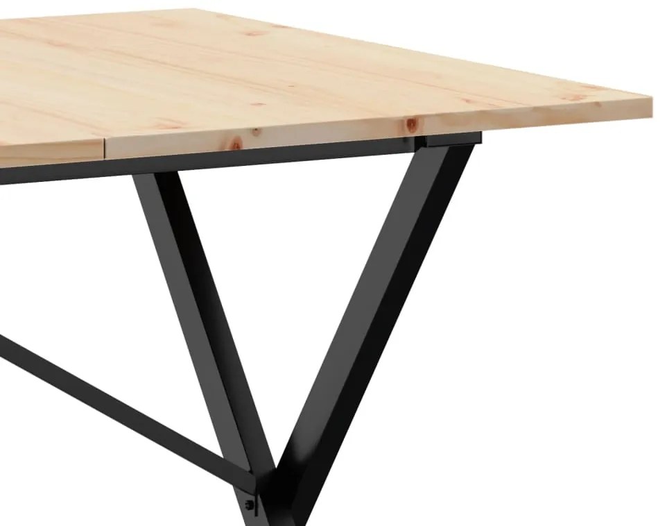 Mesa de jantar estrutura em X 160x80x75cm pinho e aço