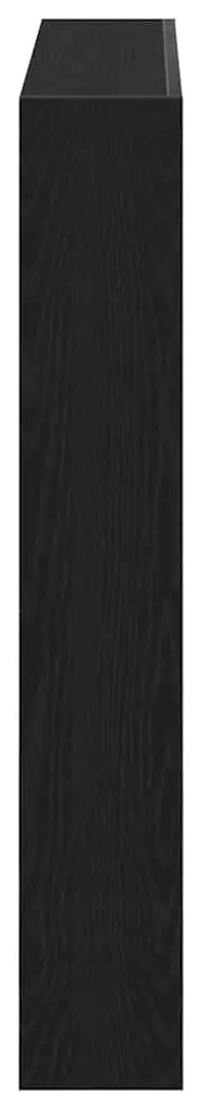 Armário cabeceira c/ luzes LED 100x17x102 cm carvalho preto
