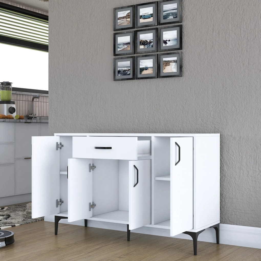 Armário Multiusos JE136 – Branco – 120x78,6x40 cm
