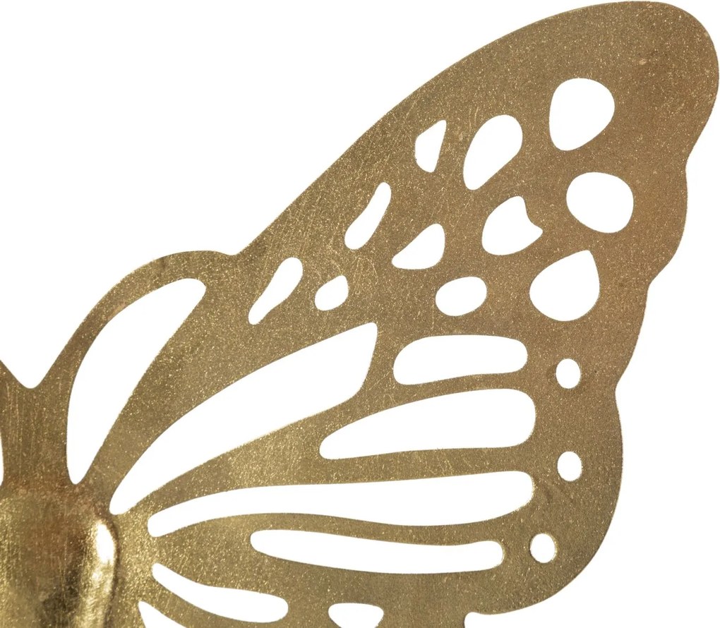 BORBOLETA DE PAREDE CM 43X2X35 DOURADA