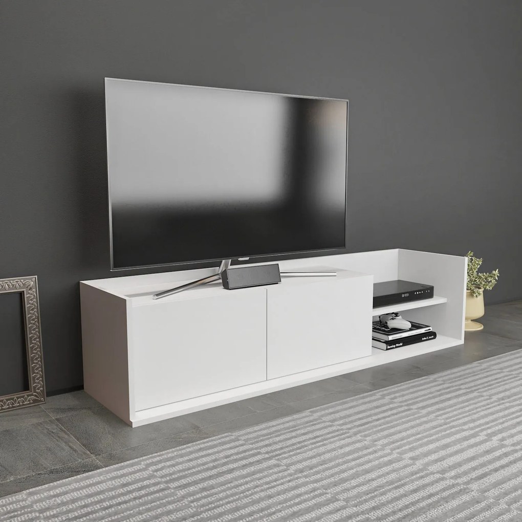 Suporte para TV Krog – Branco – 160x35x36,8 cm