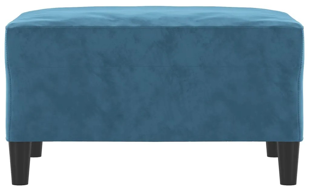 Apoio de pés 70x55x41 cm veludo azul