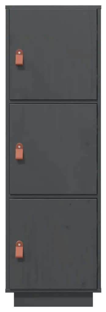Aparador alto 34x40x108,5 cm pinho maciço cinza