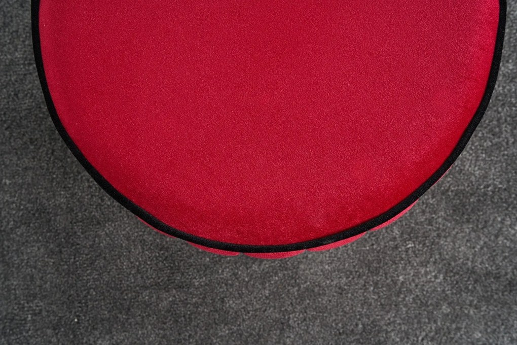 Pouffe Lindy – Vermelho – 40 cm x 40 cm x 40 cm