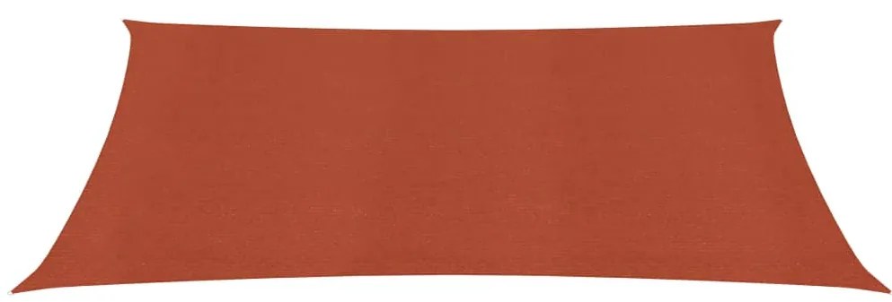 Para-sol estilo vela 160 g/m² 5x7 m PEAD terracota