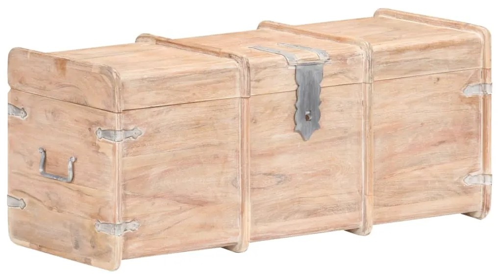 Arca de arrumação 90x40x40 cm madeira de acácia maciça
