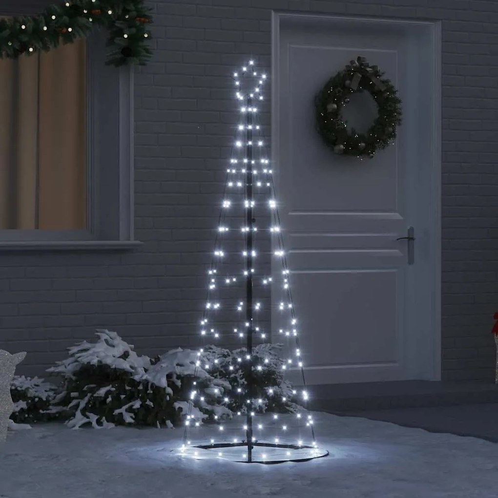 vidaXL Árvore de Natal LED com 390 LEDs Branco frio 250 cm Ferro